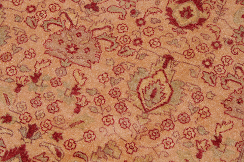 handmade Transitional  Tan Gold Hand Knotted RECTANGLE 100% WOOL area rug 9' x 12'