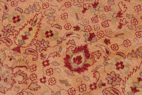 handmade Transitional  Tan Gold Hand Knotted RECTANGLE 100% WOOL area rug 9' x 12'