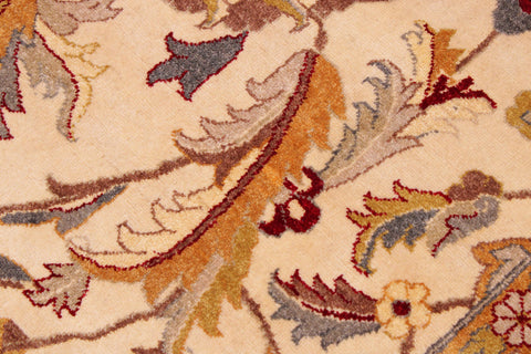 handmade Traditional  Ivory Lt. Green Hand Knotted RECTANGLE 100% WOOL area rug 9' x 12'