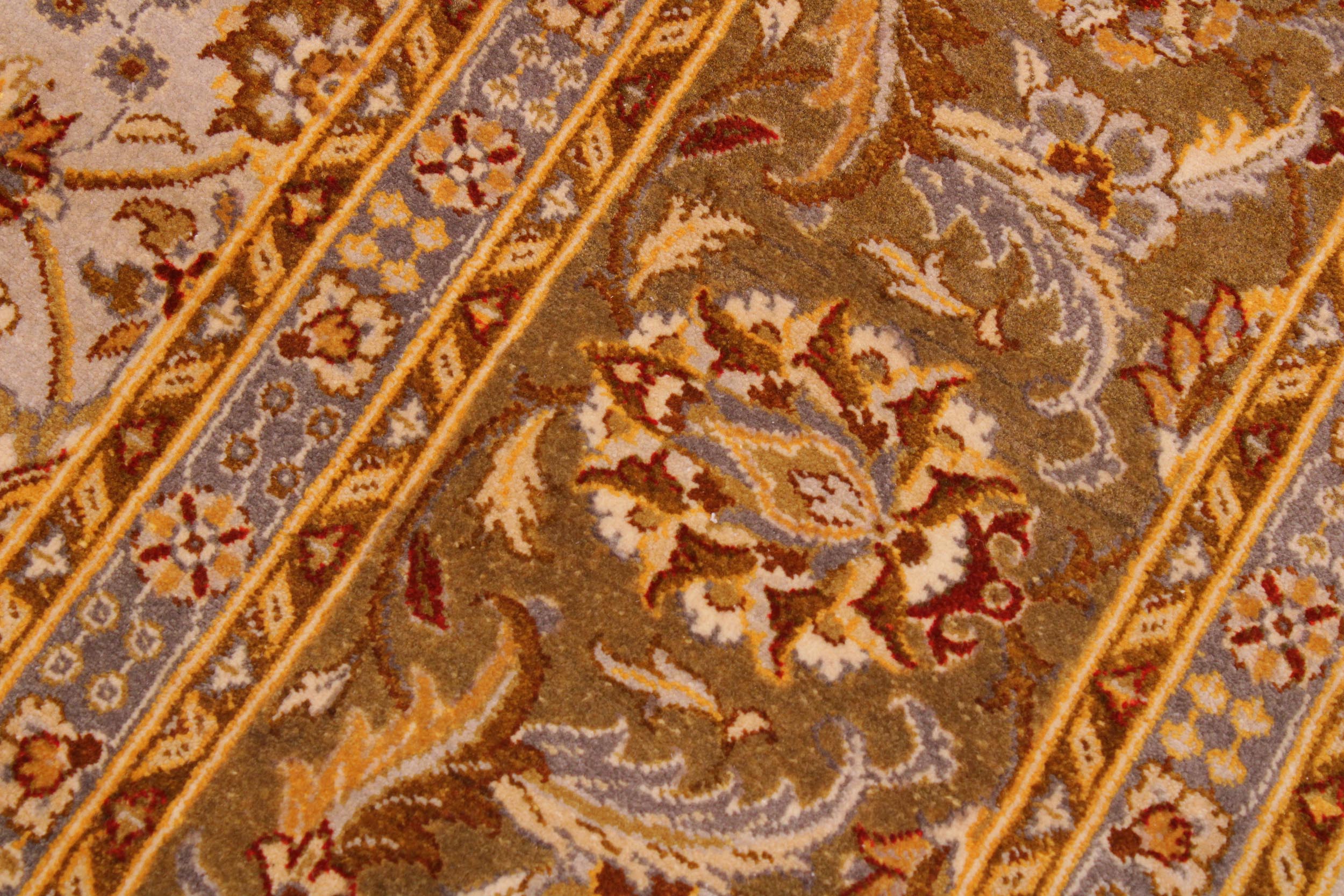 handmade Transitional  Lt. Gray Lt. Green Hand Knotted RECTANGLE 100% WOOL area rug 9' x 12'