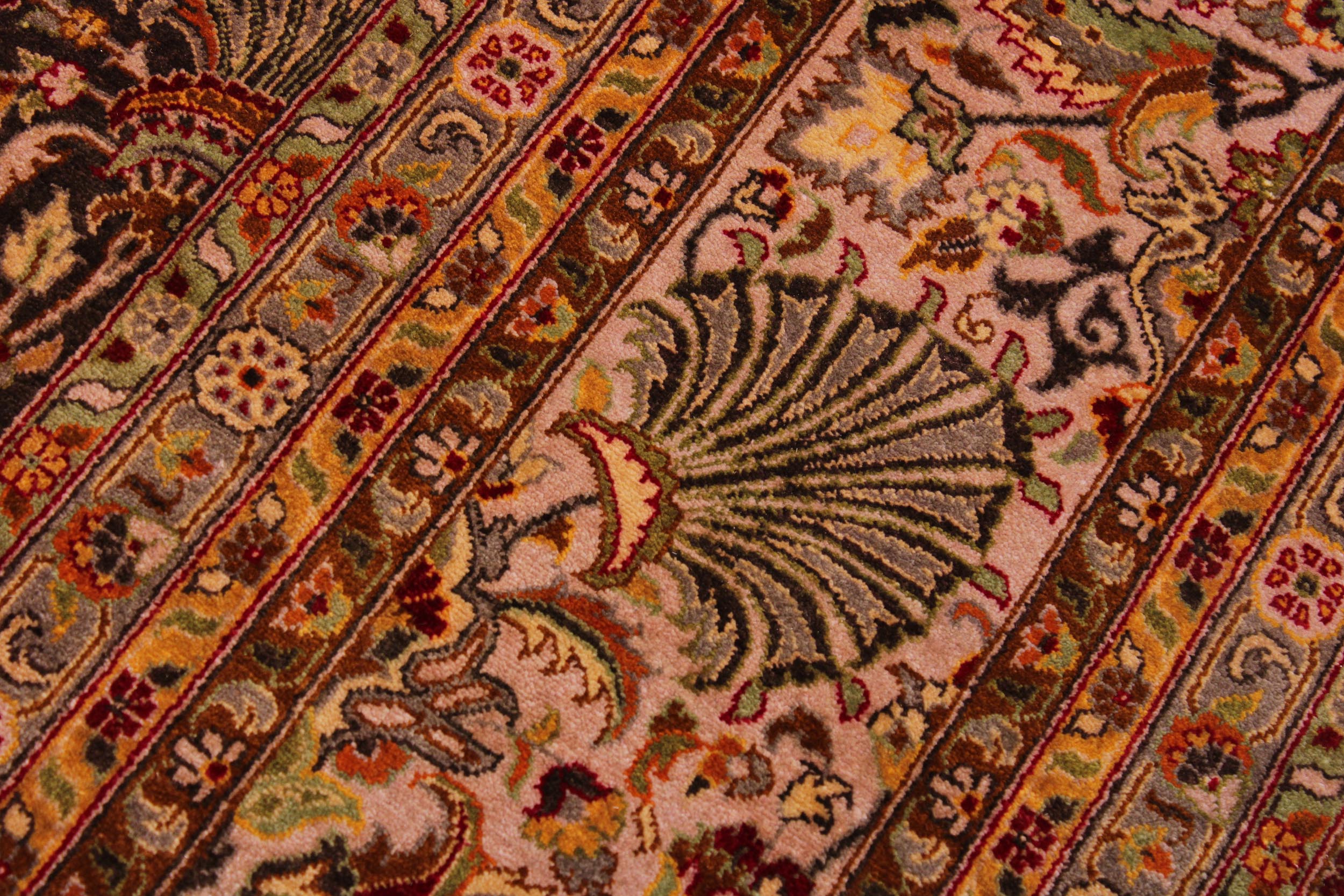 handmade Traditional  Chocolate Lt. Gray Hand Knotted RECTANGLE 100% WOOL area rug 9' x 12'