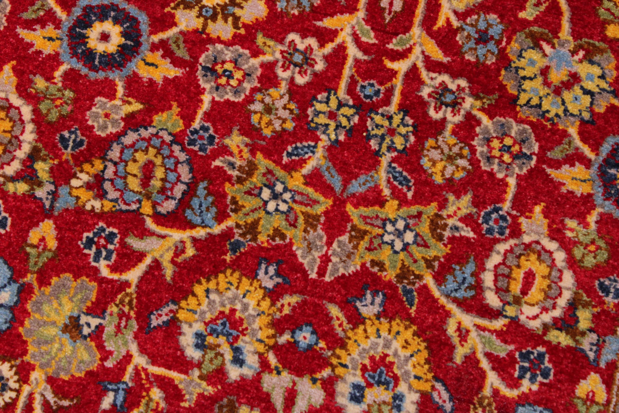 handmade Transitional  Red Blue Hand Knotted RECTANGLE 100% WOOL area rug 9' x 12'