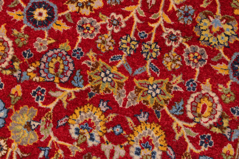 handmade Transitional  Red Blue Hand Knotted RECTANGLE 100% WOOL area rug 9' x 12'