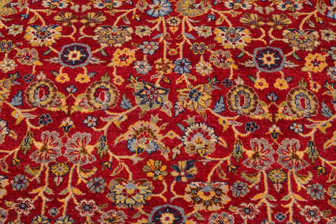 handmade Transitional  Red Blue Hand Knotted RECTANGLE 100% WOOL area rug 9' x 12'