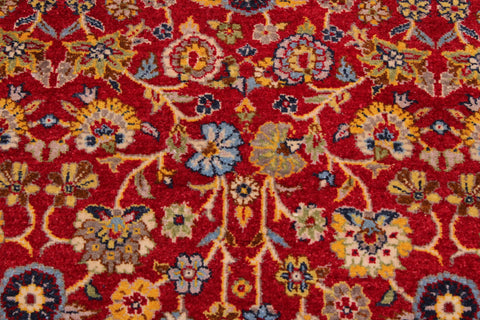 handmade Transitional  Red Blue Hand Knotted RECTANGLE 100% WOOL area rug 9' x 12'