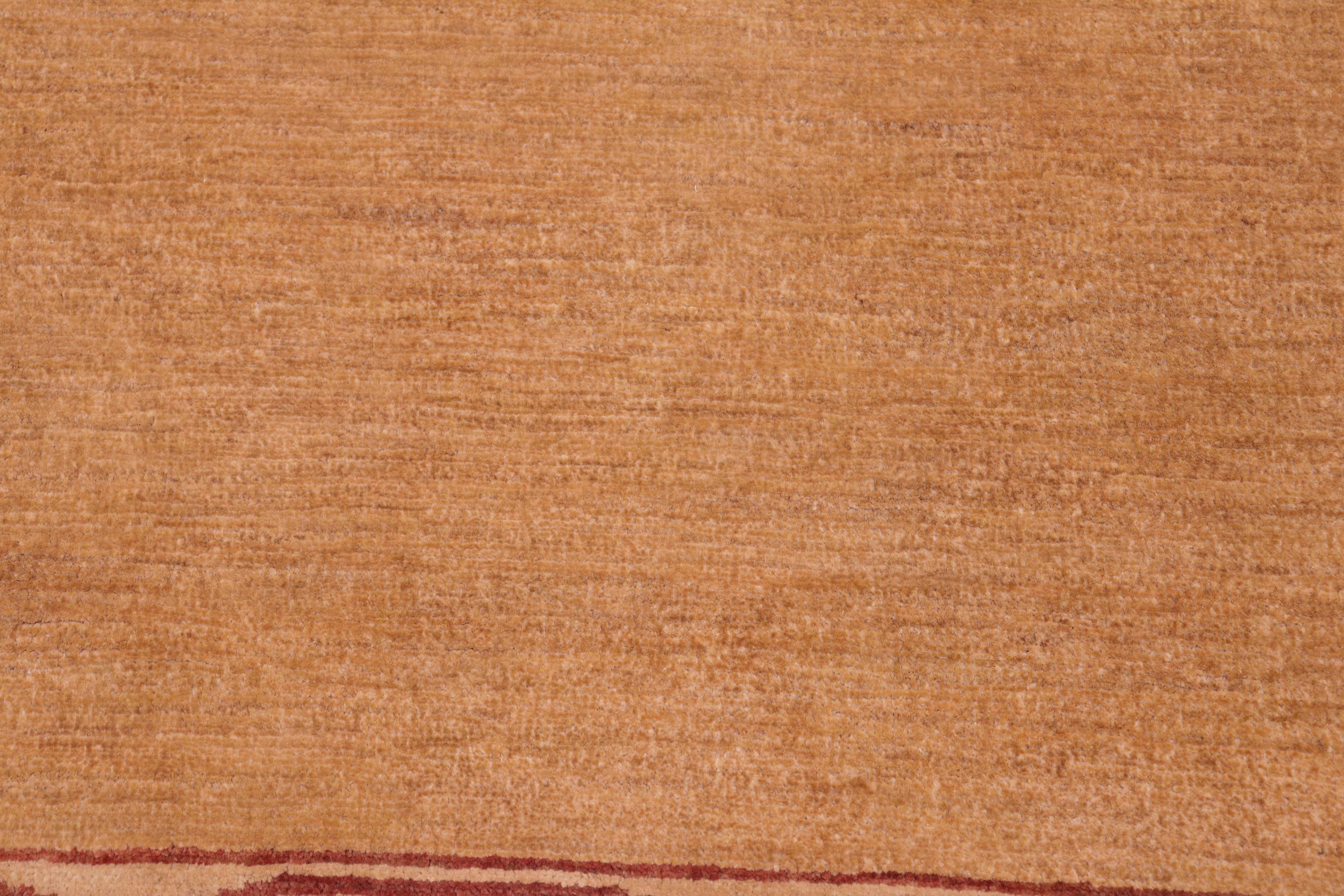 handmade Modern Kafkaz Green Ivory Hand Knotted RECTANGLE 100% WOOL area rug 9' x 10'