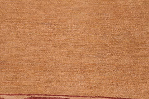 handmade Modern Kafkaz Green Ivory Hand Knotted RECTANGLE 100% WOOL area rug 9' x 10'