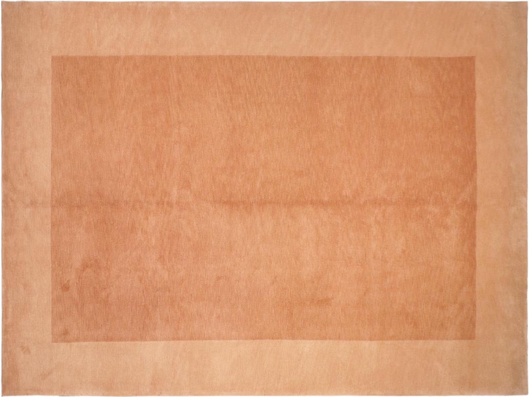 handmade Modern Art Deco Brown Tan Hand Knotted RECTANGLE 100% WOOL area rug 8x11