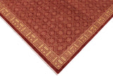 handmade Transitional Kafkaz Red Gold Hand Knotted RECTANGLE 100% WOOL area rug 9 x 12