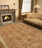 handmade Traditional Kafkaz Tan Green Hand Knotted RECTANGLE 100% WOOL area rug 9 x 12