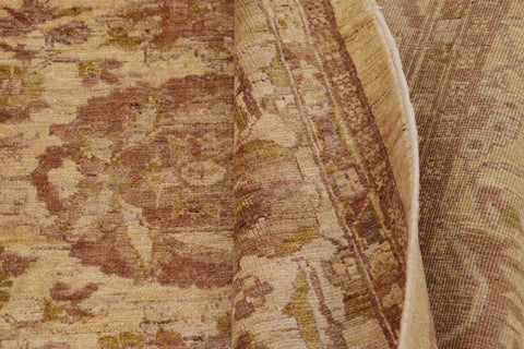 handmade Traditional Kafkaz Tan Green Hand Knotted RECTANGLE 100% WOOL area rug 9x12