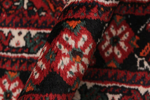 handmade Traditional Antique Red Black Hand Knotted RECTANGLE 100% WOOL area rug 6 x 10