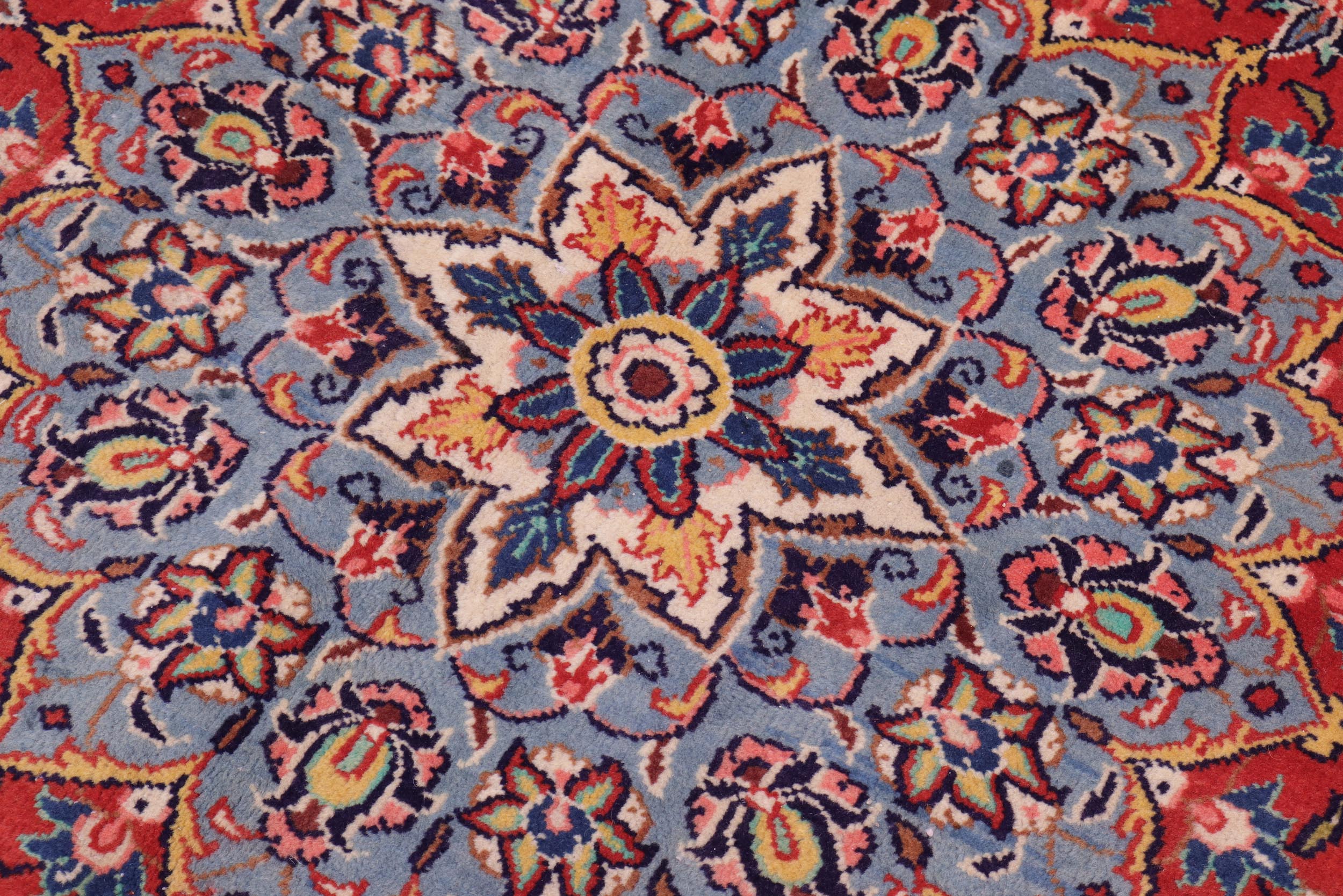 handmade Traditional Antique Rust Blue Hand Knotted RECTANGLE 100% WOOL area rug 10 x 13