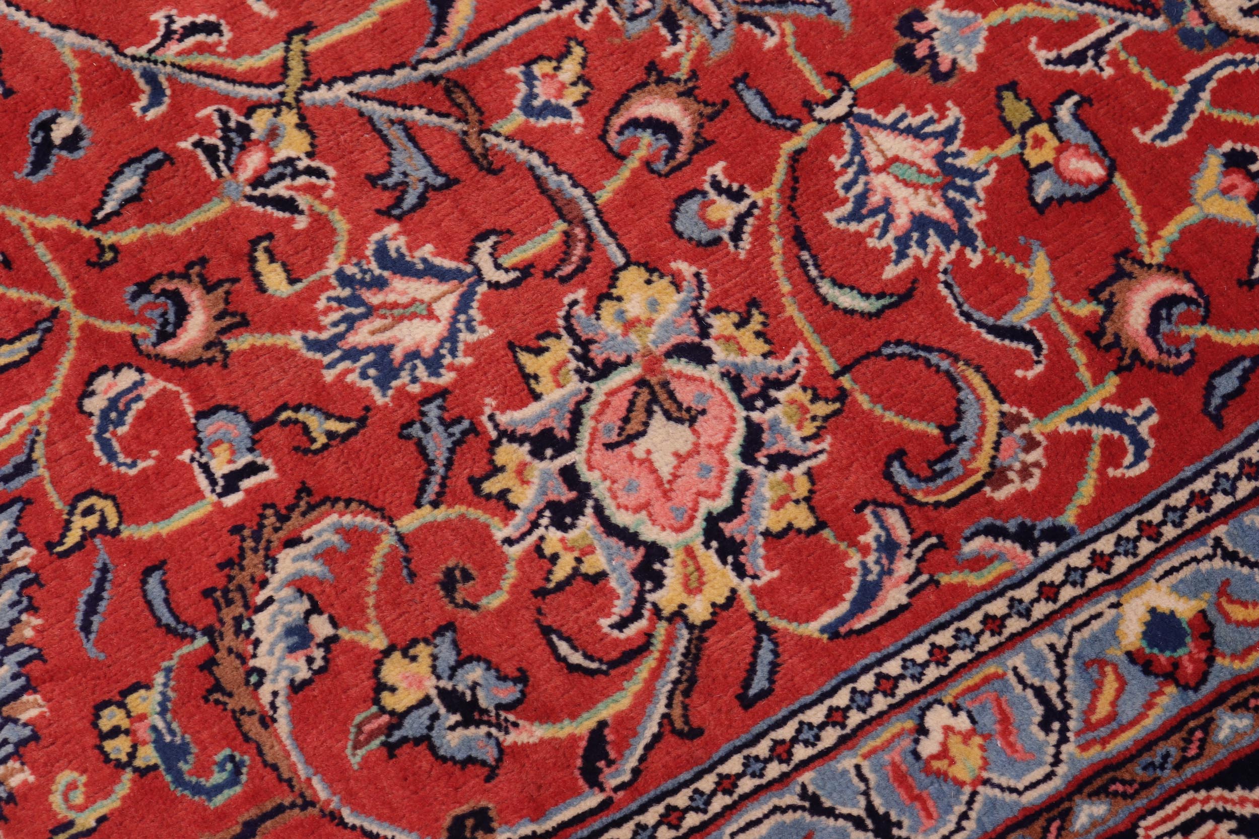 handmade Traditional Antique Rust Blue Hand Knotted RECTANGLE 100% WOOL area rug 10 x 13