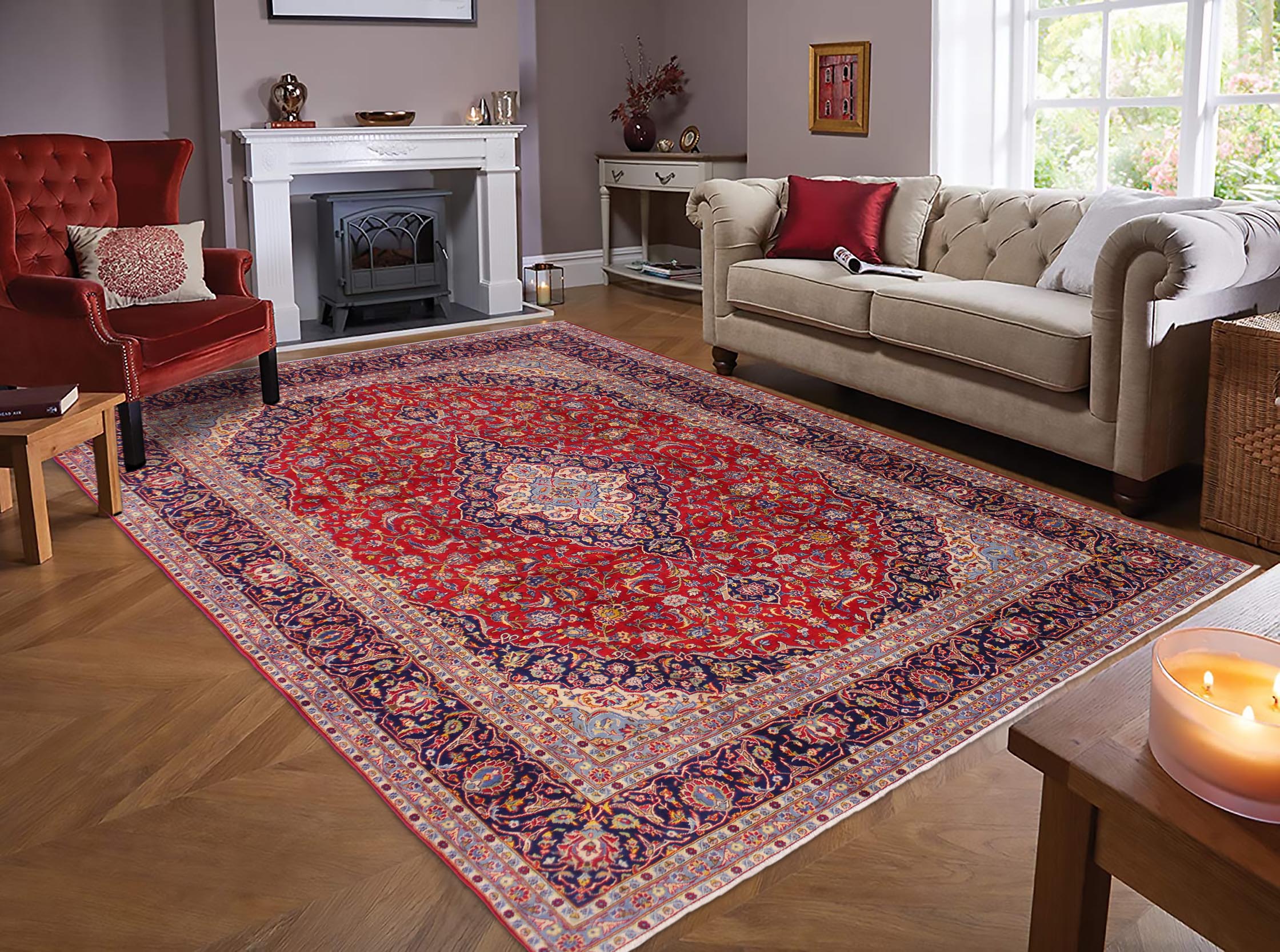 handmade Traditional Antique Red Blue Hand Knotted RECTANGLE 100% WOOL area rug 10 x 13