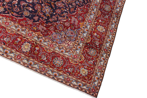 handmade Traditional Antique Blue Red Hand Knotted RECTANGLE 100% WOOL area rug 10 x 14