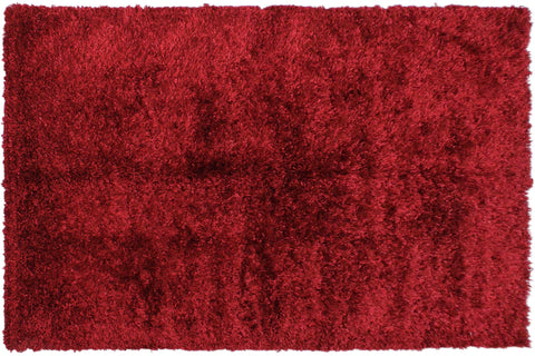 handmade Modern Shag Red Rust Hand Knotted RECTANGLE 100% WOOL area rug 5 x 8
