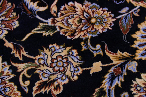 handmade Traditional  Blue Blue  RECTANGLE SILK area rug 8' x 11'