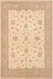 handmade Traditional Kafkaz Beige Blue Hand Knotted RECTANGLE 100% WOOL area rug 8 x 10