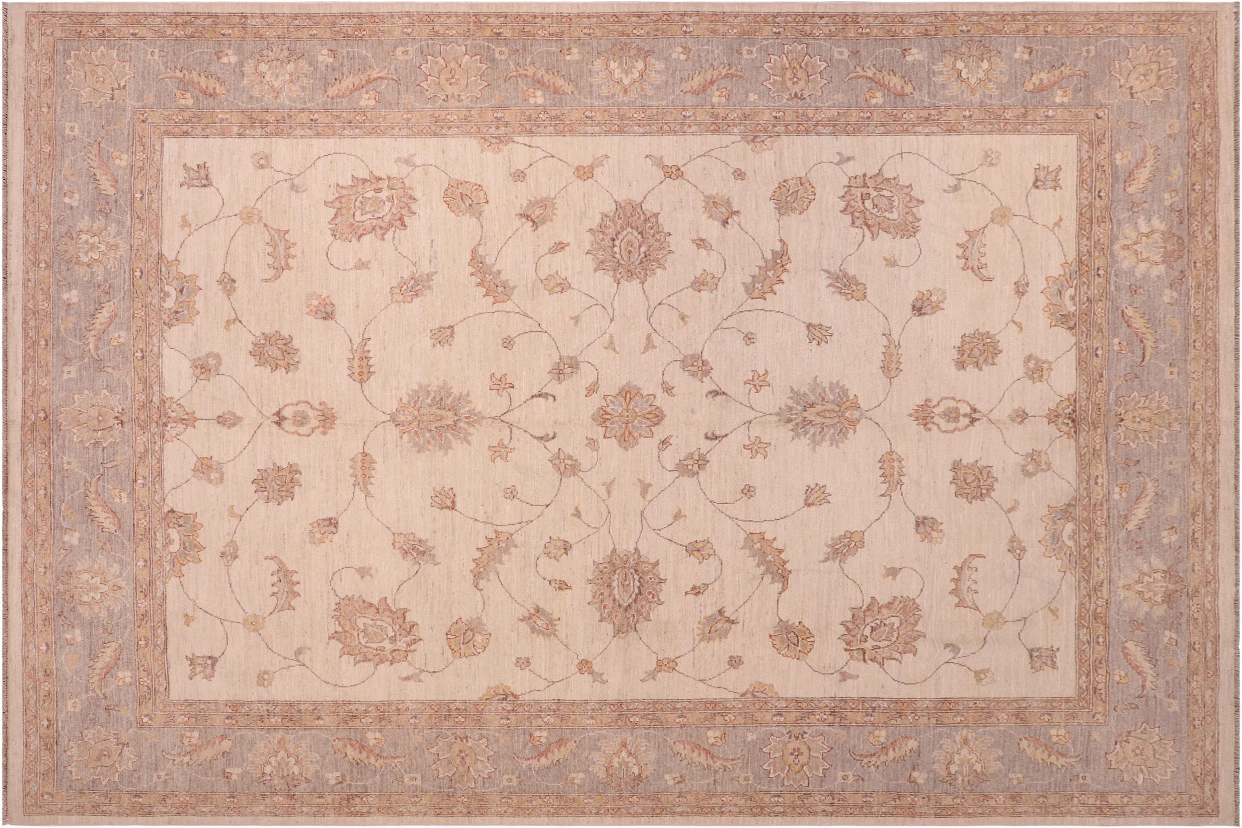 handmade Traditional Kafkaz Beige Blue Hand Knotted RECTANGLE 100% WOOL area rug 8x10