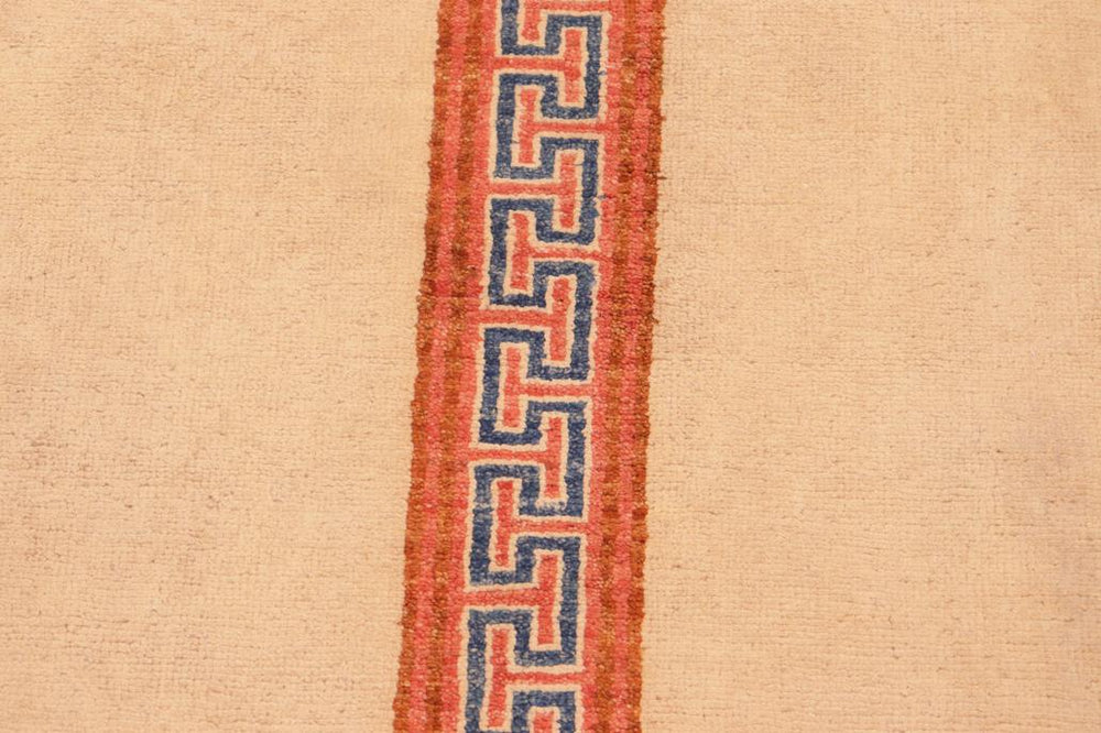 handmade Modern Kotan Beige Rust Hand Knotted RECTANGLE 100% WOOL area rug 6X8