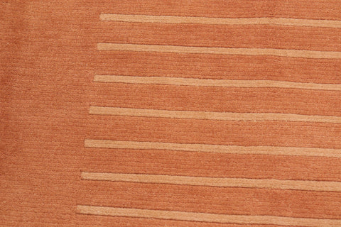 handmade Modern Art Deco Rust Tan Hand Knotted RECTANGLE 100% WOOL area rug 6x9
