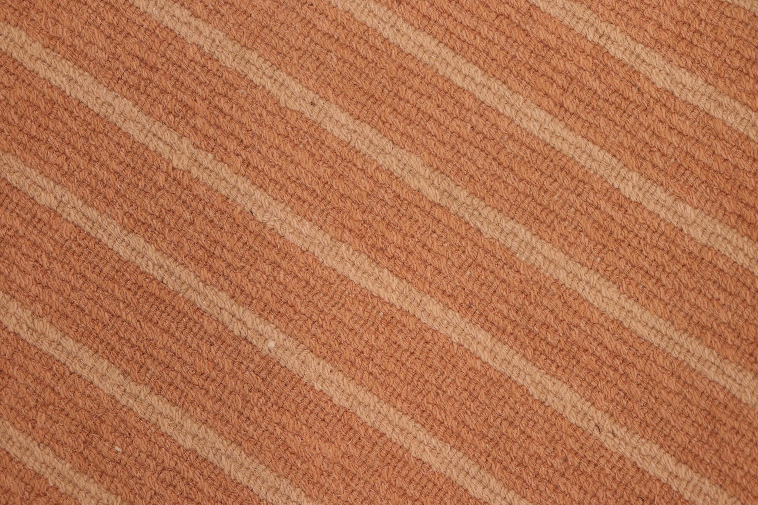 handmade Modern Art Deco Rust Tan Hand Knotted RECTANGLE 100% WOOL area rug 6x9