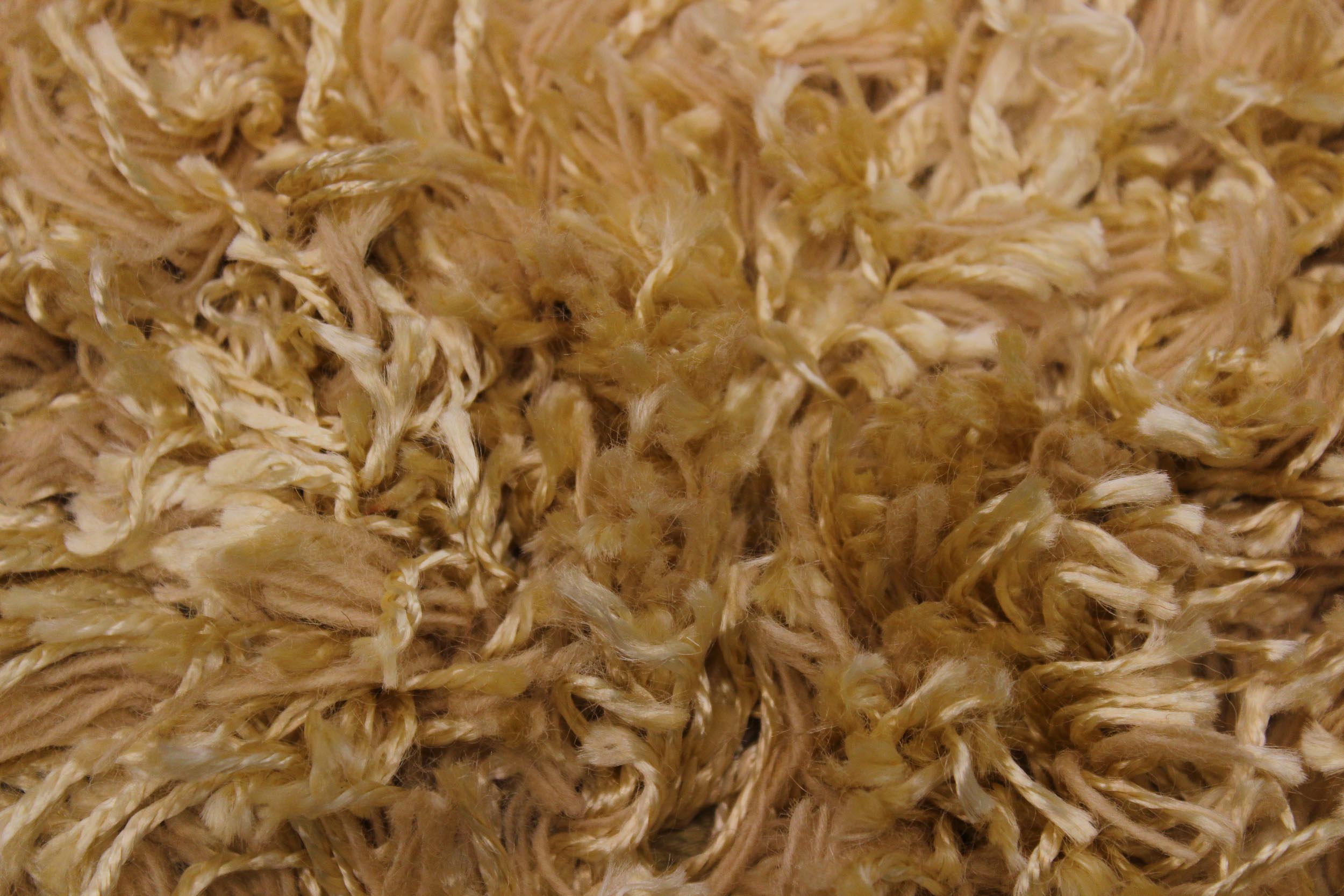 handmade Modern Shag Gold Gold Hand Knotted RECTANGLE 100% WOOL area rug 5' x 8'