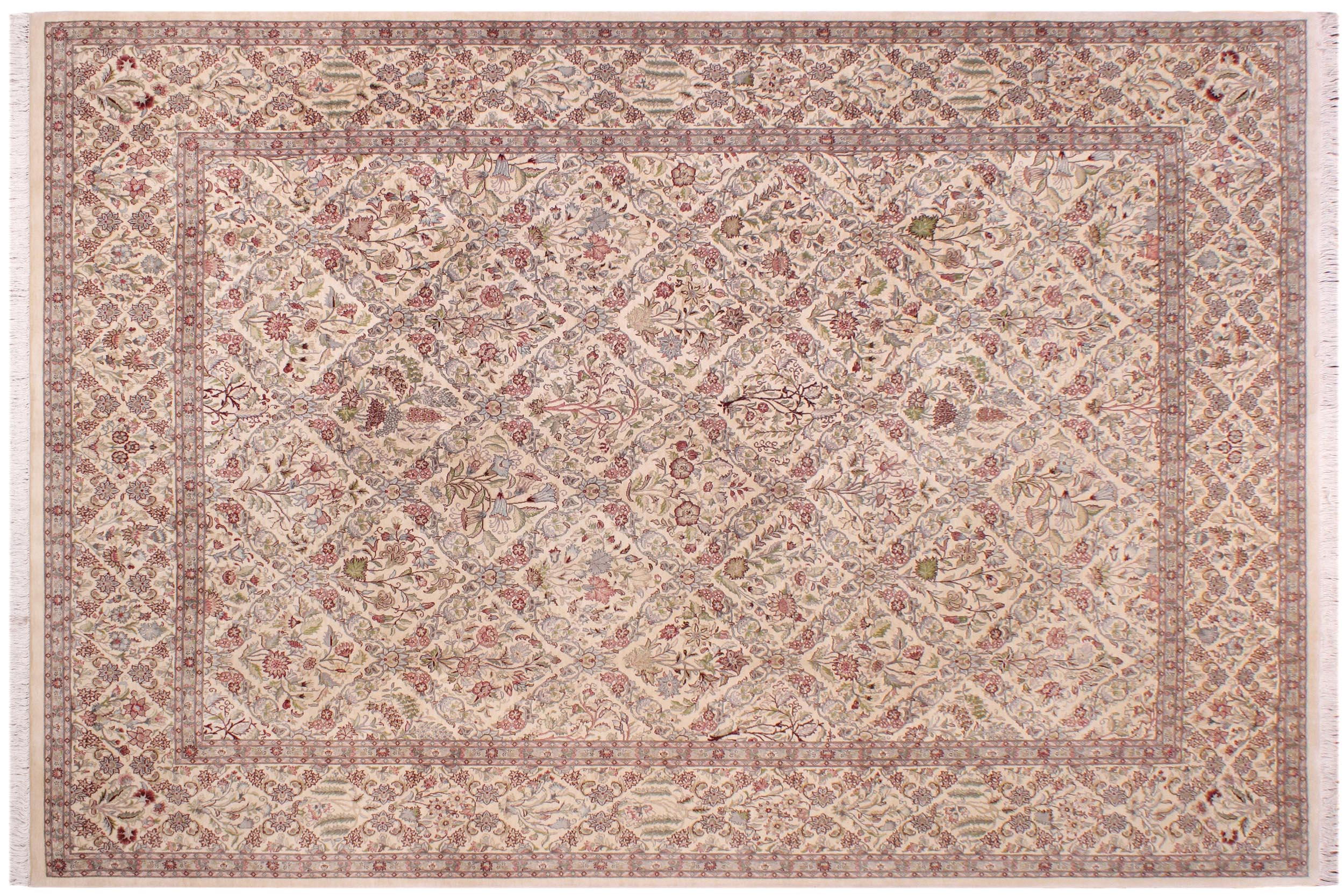 handmade Transitional Morris Black Black Hand Knotted RECTANGLE 100% WOOL area rug 9x12