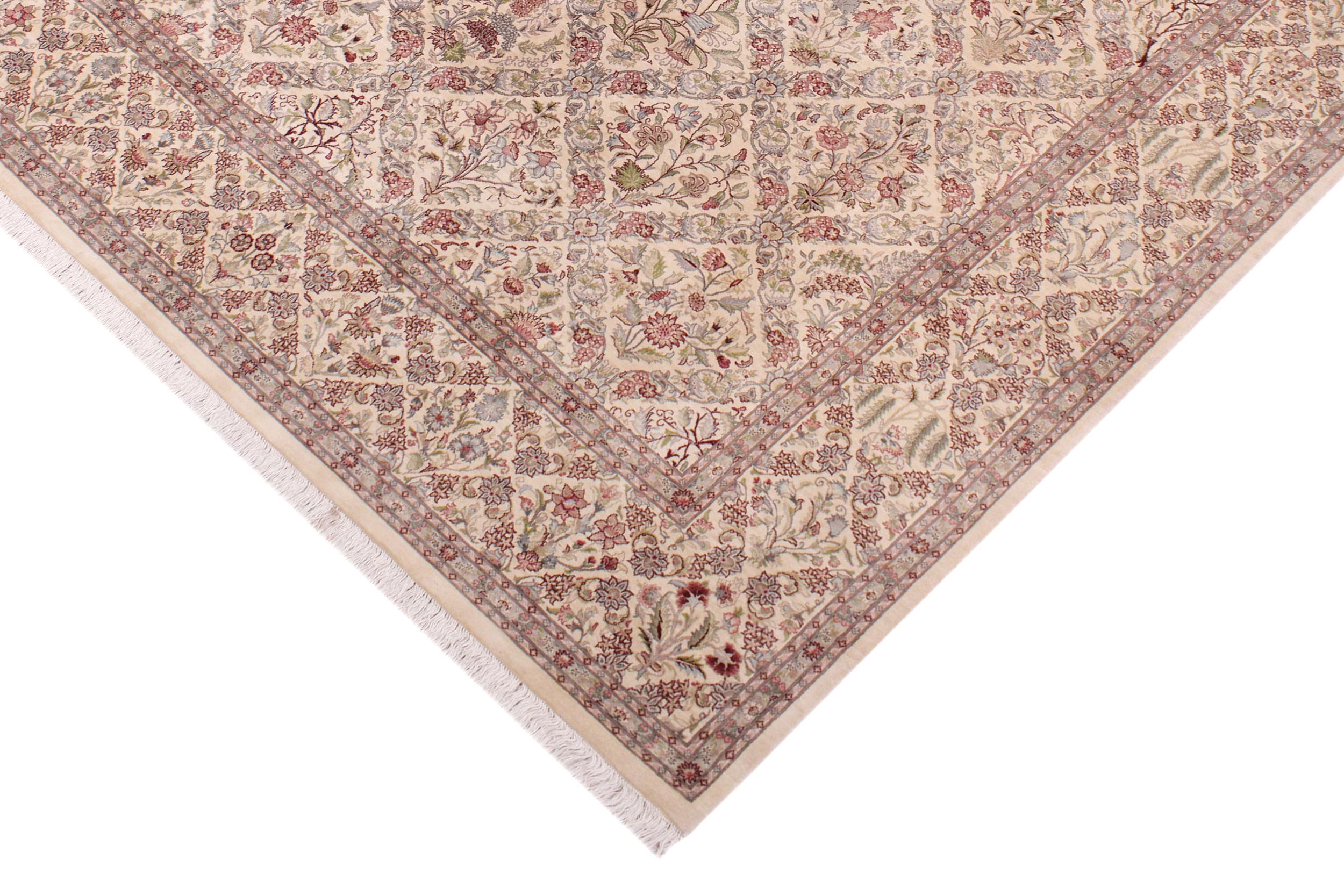 handmade Transitional Morris Black Black Hand Knotted RECTANGLE 100% WOOL area rug 9x12