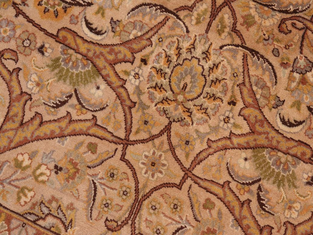 handmade Transitional Hajijellile Tan Brown Hand Knotted RECTANGLE 100% WOOL area rug 8x10