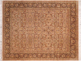 Haji Jellile Heritage Reme Tan/Brown Wool Rug - 7'11'' x 10'2''
