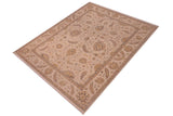 handmade Traditional Kafkaz Beige Beige Hand Knotted RECTANGLE 100% WOOL area rug 8 x 10