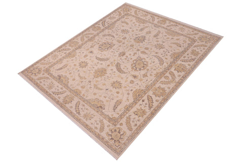 handmade Traditional Kafkaz Beige Beige Hand Knotted RECTANGLE 100% WOOL area rug 8x10