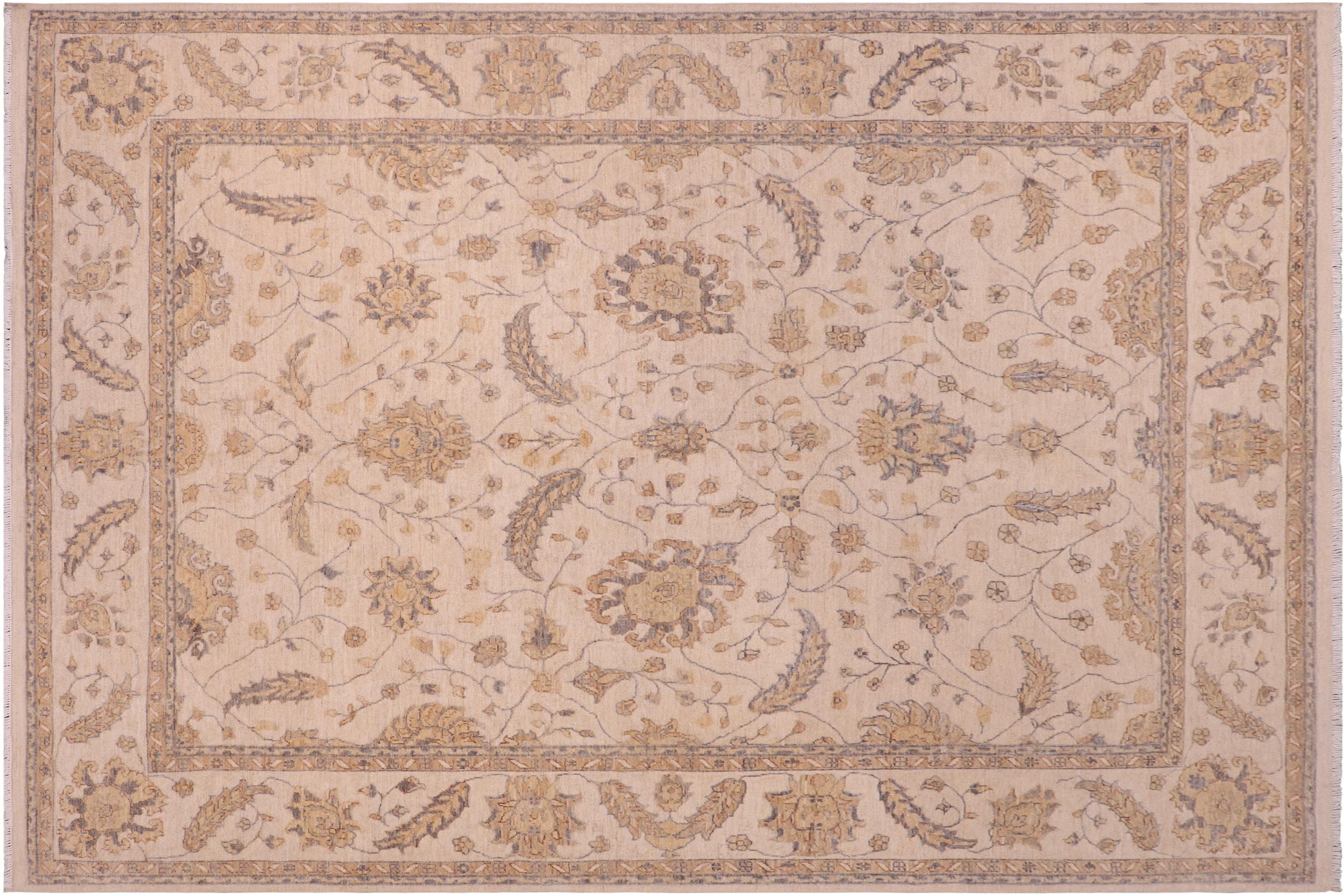 handmade Traditional Kafkaz Beige Beige Hand Knotted RECTANGLE 100% WOOL area rug 8x10