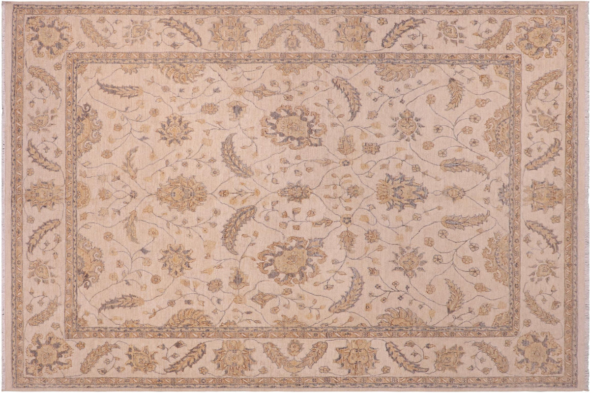 handmade Traditional Kafkaz Beige Beige Hand Knotted RECTANGLE 100% WOOL area rug 8x10