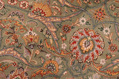 handmade Traditional Regular Lt. Green Ivory Hand Knotted RECTANGLE 100% WOOL area rug 9x12