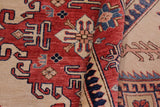 handmade Geometric Super Kazak Lt. Gold Pink Hand-made RECTANGLE 100% WOOL area rug 5x8