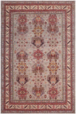 handmade Geometric Super Kazak Gray Beige Hand-made RECTANGLE 100% WOOL area rug 9x12
