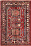 handmade Geometric Super Kazak Red Beige Hand-made RECTANGLE 100% WOOL area rug 5x6