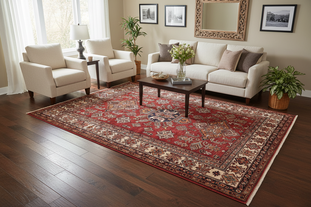 handmade Geometric Super Kazak Red Beige Hand Knotted RECTANGLE 100% WOOL area rug 5' x 6'