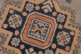 handmade Geometric Kazak Gray Beige Hand-made RUNNER 100% WOOL area rug 3x10
