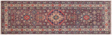handmade Geometric Kazak Gray Beige Hand-made RUNNER 100% WOOL area rug 3x8
