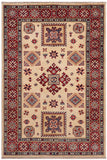 Tribal Kazak Aya Gold/Red Wool Rug - 3'3'' x 4'9''