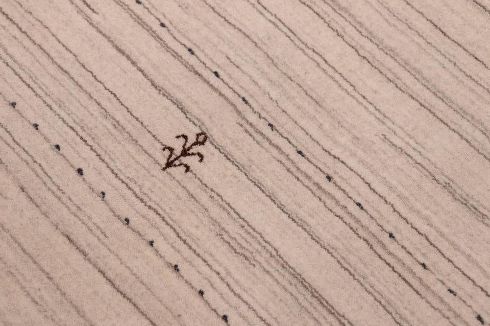 handmade Modern Gabbeh Ivory Ivory Hand-made RECTANGLE 100% WOOL area rug 9x12