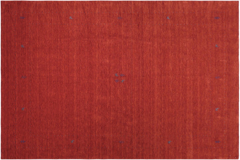 handmade Modern Gabbeh Rust Rust Hand-made RECTANGLE 100% WOOL area rug 8x10