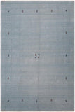 Eclectic Gabbeh Kameron Light Blue Wool Rug - 8'4'' x 10'0''