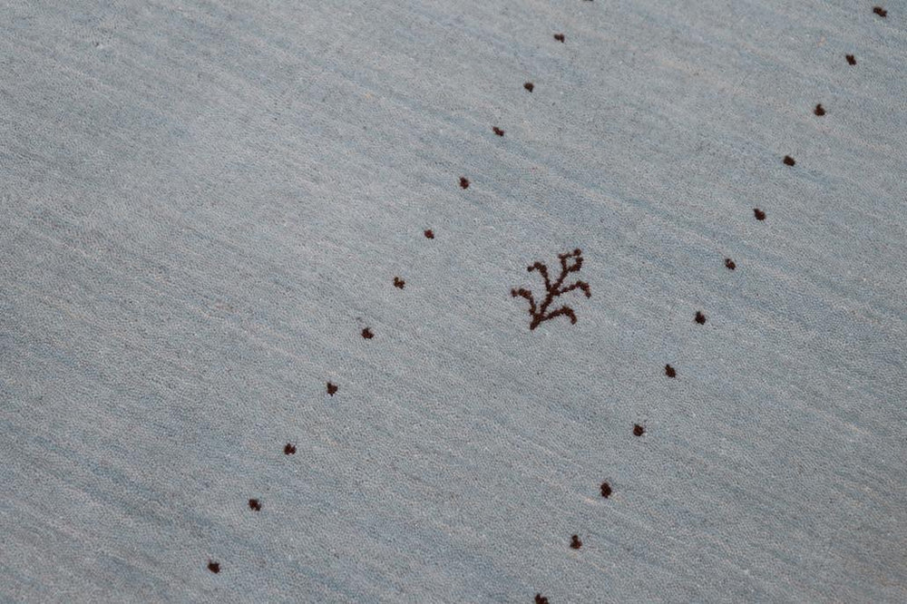 handmade Modern Gabbeh Light Blue Light Blue Hand-made RECTANGLE 100% WOOL area rug 8x10