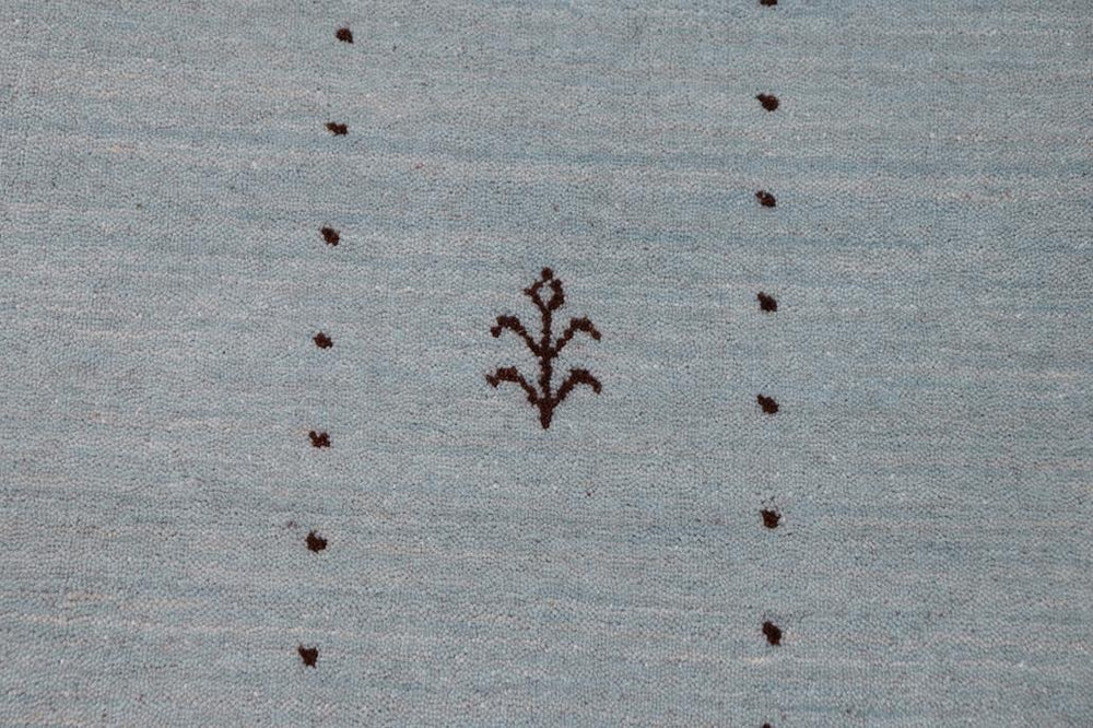 handmade Modern Gabbeh Light Blue Light Blue Hand-made RECTANGLE 100% WOOL area rug 8x10