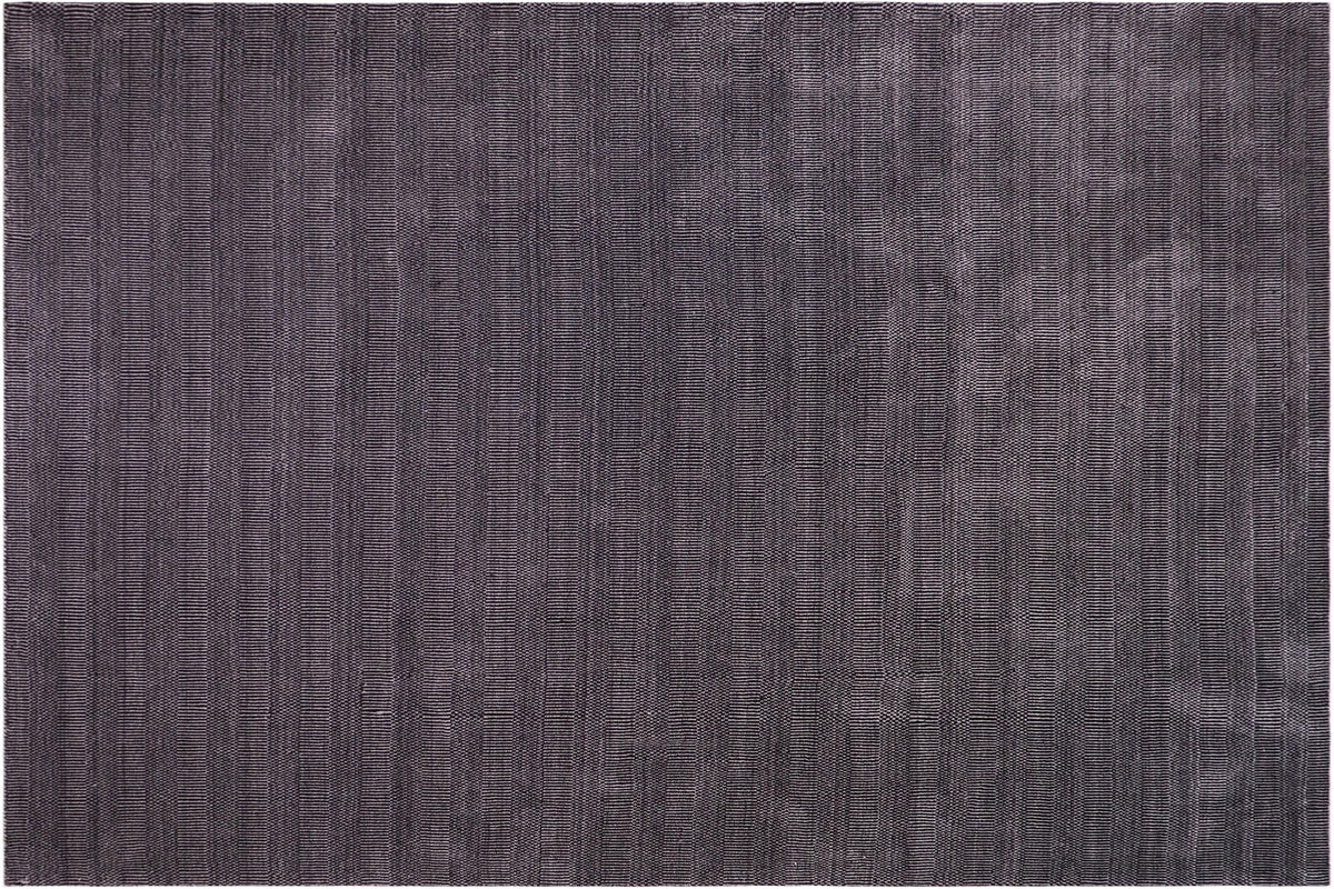 handmade Modern Grass Black Gray Hand-made RECTANGLE 100% WOOL area rug 9' x 12'